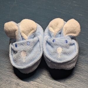 Nwot Adorable Blue Baby Booties with Bunny Ears Infant